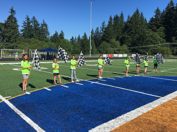 GU 12 Vancouver West Pumas showing pregame spirit. 