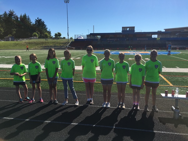 GU 12 Vancouver West Pumas getting ready to be the ball girls.